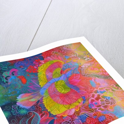 Flying Indian roller bird, 2013 by Jane Tattersfield