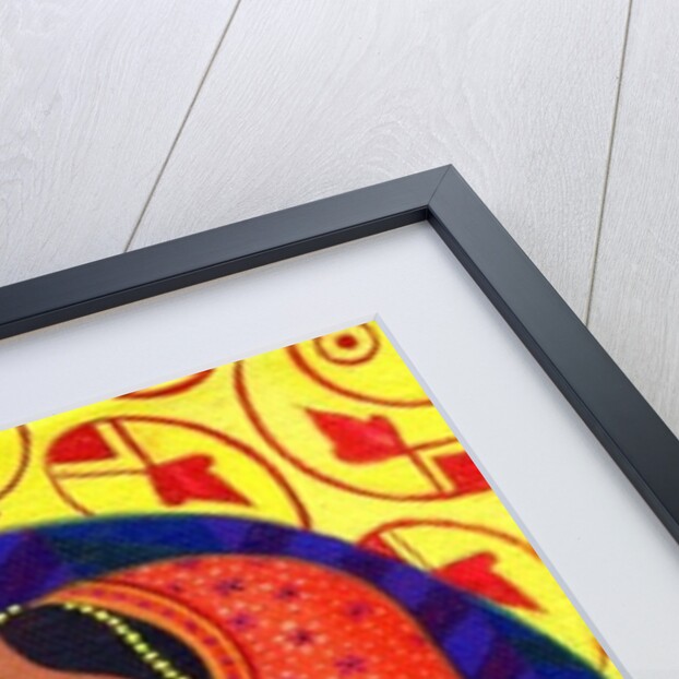 Maharani with white and pink flower, 2011 by Jane Tattersfield