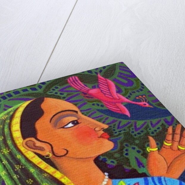 Maharani with magenta bird, 2011 by Jane Tattersfield