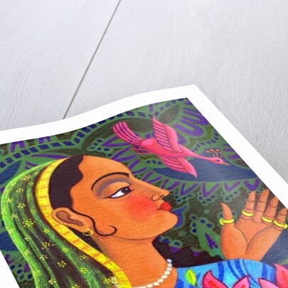 Maharani with magenta bird, 2011 by Jane Tattersfield