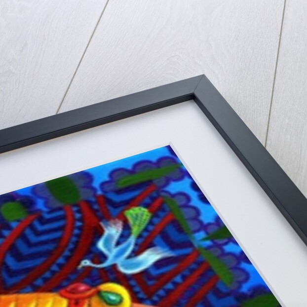 Maharaja with blue birds, 2011 by Jane Tattersfield