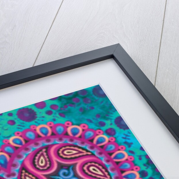 Folk Heart on green, 2016 by Jane Tattersfield