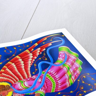 Angel with red wings, 2018 by Jane Tattersfield