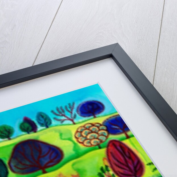 Countryside landscape with squirrel, 2002 by Jane Tattersfield