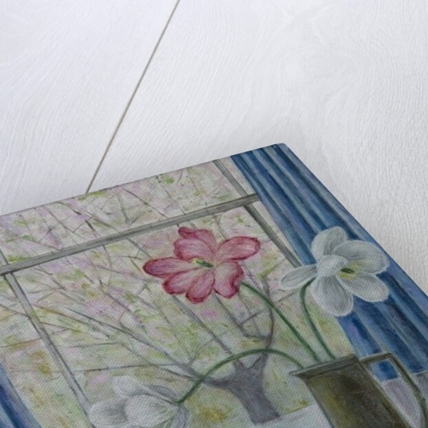 Tulips with Cherry Blossom, 2014 by Ruth Addinall