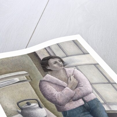 Woman Smoking at Window, 1996 by Ruth Addinall