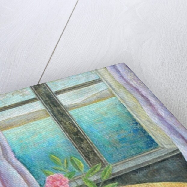 Still Life in Window with Camellia by Ruth Addinall