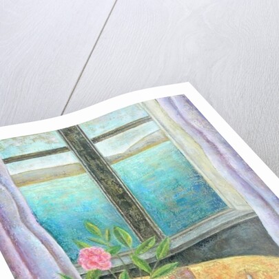 Still Life in Window with Camellia by Ruth Addinall