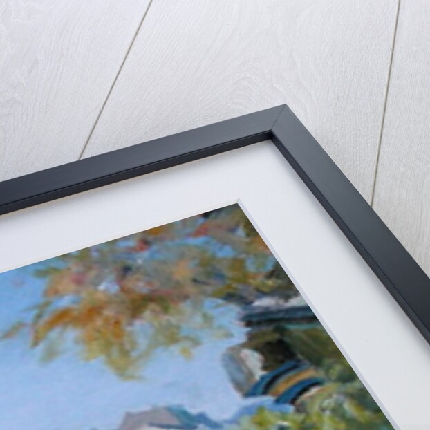 Barge sailing down the river Seine in Paris by Anne Durham