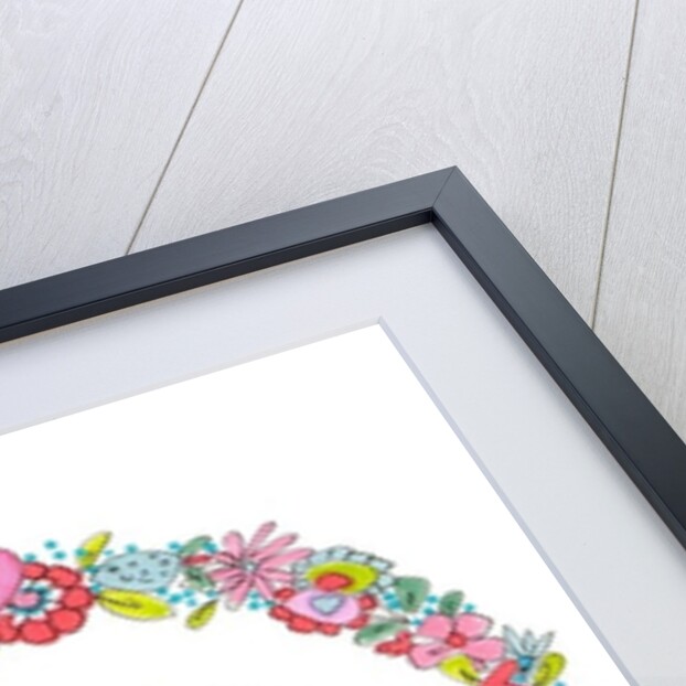 Silvertips Greyhound With Floral Border, 2012 by Jo Chambers