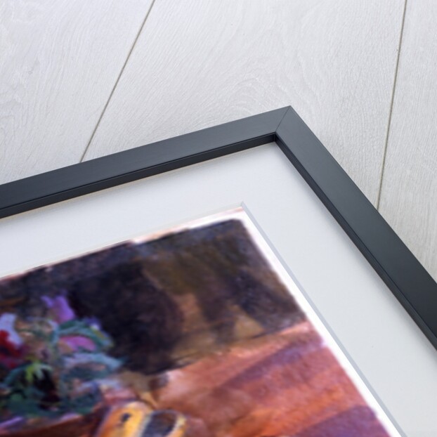 Potting up the pansies, 1996 by Sue Wales