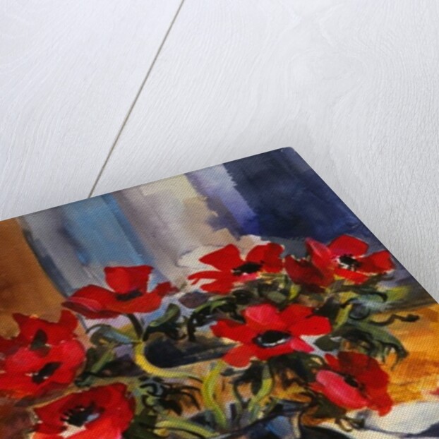 Red anemones, 1994 by Sue Wales