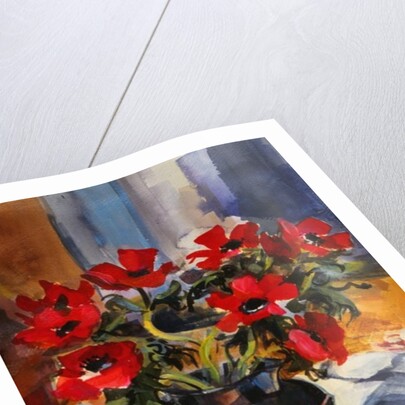 Red anemones, 1994 by Sue Wales