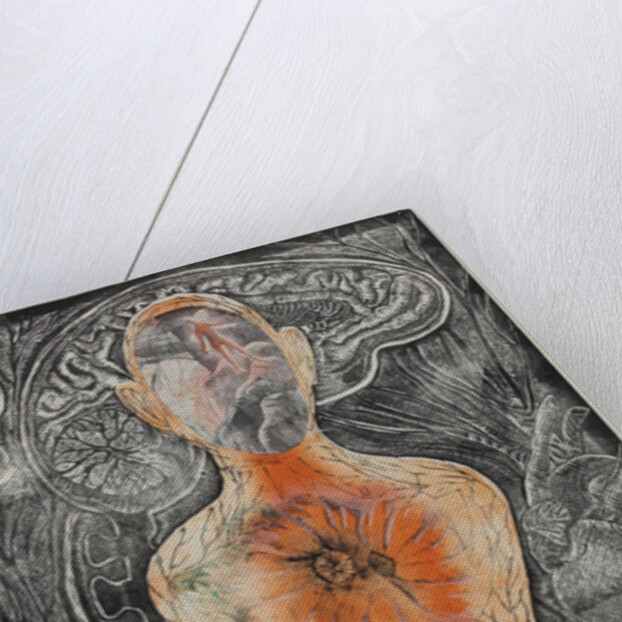 Big red flowers: Happiness, 2017 by Mary Kuper