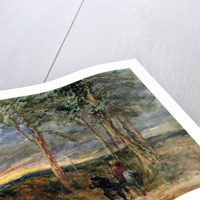 Travellers Approaching a Signpost on a Heath, 1851 by David Cox