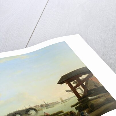 The Building of Westminster Bridge, 1749 by Samuel Scott