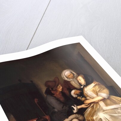 An Interior with a Couple and a Procuress: The Glass of Lemonade by Gerard Terborch