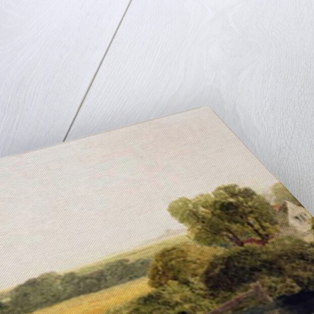 A Cornfield by a Backwater near a Village in the Thames Valley by Peter de Wint