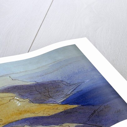 Coastal Landscape, Eza, 1864 by Edward Lear