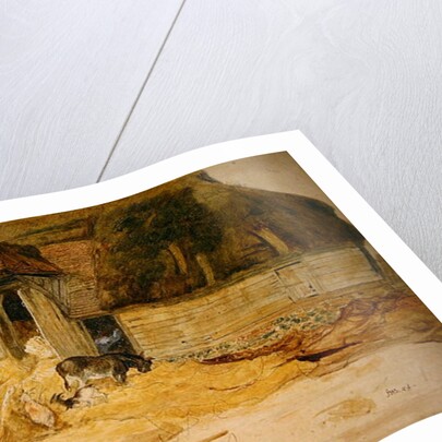 Animals Before a Thatched Barn by James Ward