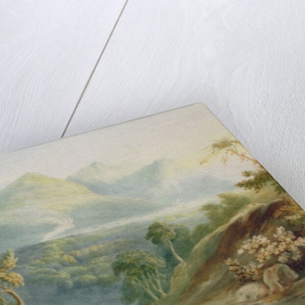 Extensive Landscape with Cattle Watering by Samuel Jackson