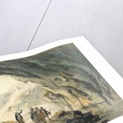 Travellers by a Cave by Julius Caesar Ibbetson