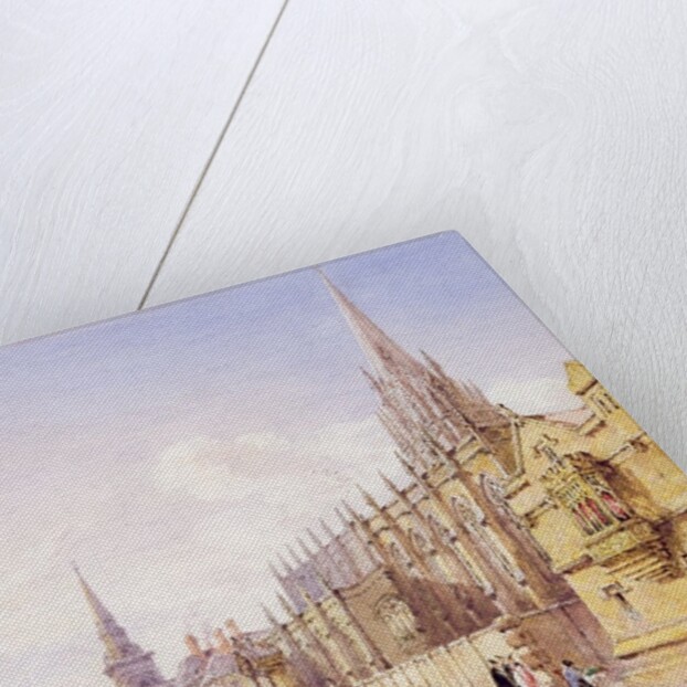 Scholars and Figures outside St. Mary Magdalen Church, Oxford by Joseph Murray Ince