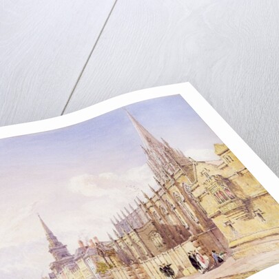 Scholars and Figures outside St. Mary Magdalen Church, Oxford by Joseph Murray Ince