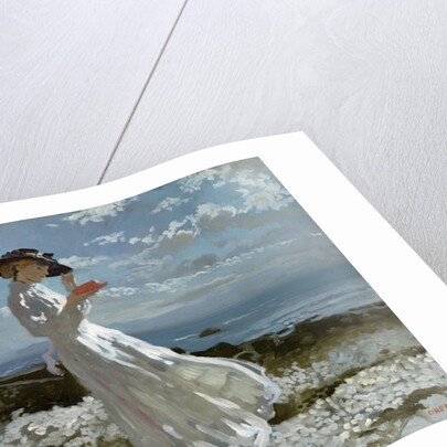 Grace reading at Howth Bay by William Orpen
