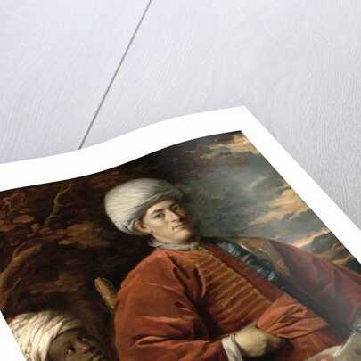 Portrait of a Gentleman in Oriental Dress with an Oriental Pageboy by Benjamin Wilson