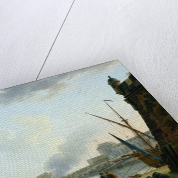 The Launch of the Warship at the mouth of a Port, 1781 by Claude Joseph Vernet