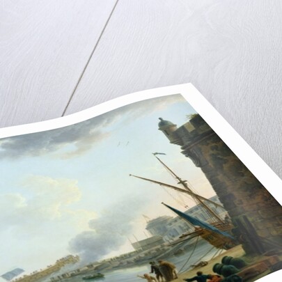 The Launch of the Warship at the mouth of a Port, 1781 by Claude Joseph Vernet