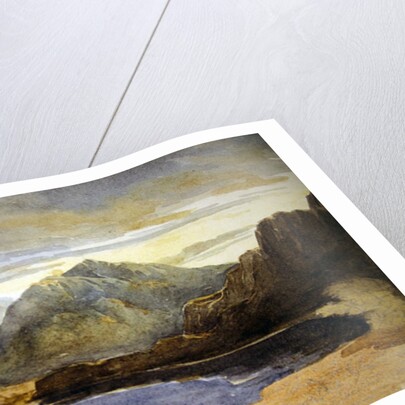A Lake in North Wales, Snowdon in the Distance by David Cox