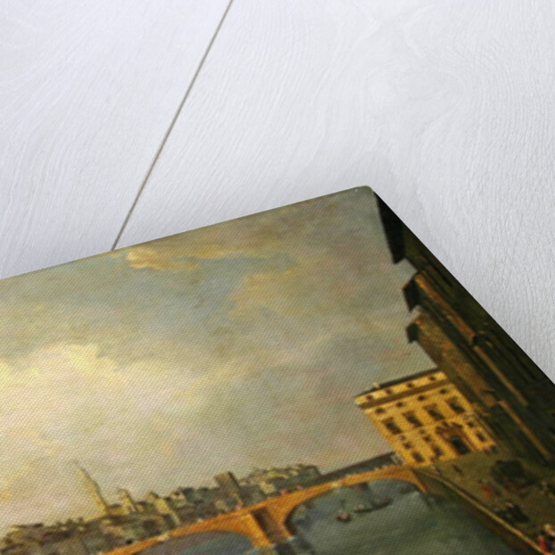 View of the Arno with Ponte Santa Trinita by Thomas Patch