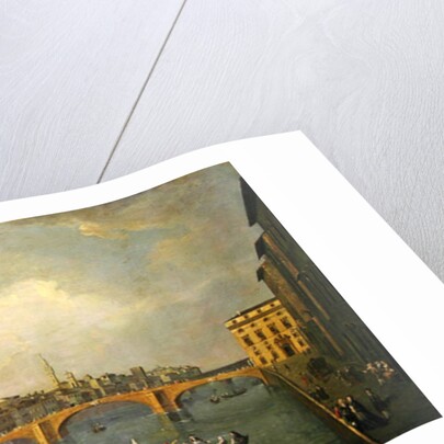 View of the Arno with Ponte Santa Trinita by Thomas Patch