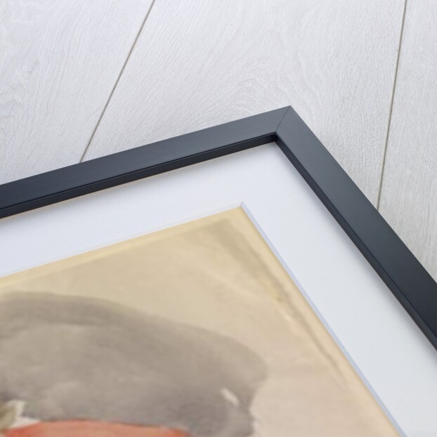 Cat Sleeping on a Red Cushion by Gwen John