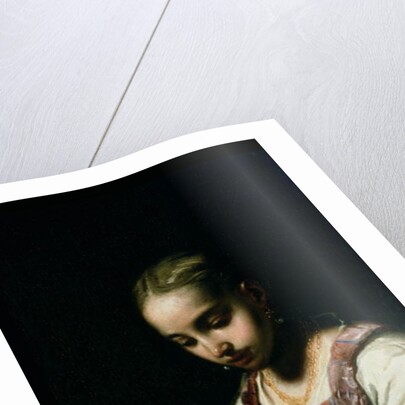 A Girl Sewing by Antonio Amorosi