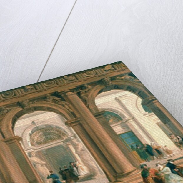 The Entrance to the Biblioteca Marciana, the Piazzetta, Venice by Giuseppe Bernardino Bison