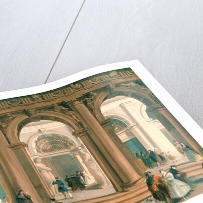 The Entrance to the Biblioteca Marciana, the Piazzetta, Venice by Giuseppe Bernardino Bison