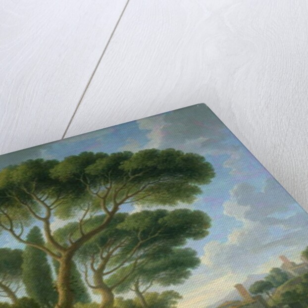 Figures in a Roman landscape by Jan Frans van (1662-1749) Bloemen