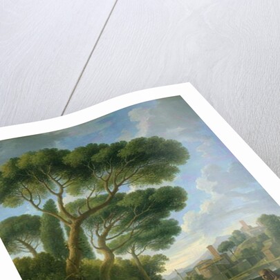 Figures in a Roman landscape by Jan Frans van (1662-1749) Bloemen