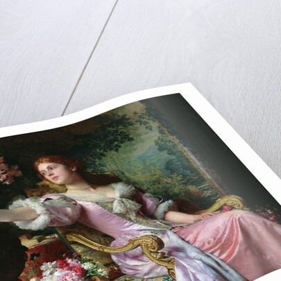 Lady with Flowers by Ladislaw von Czachorski
