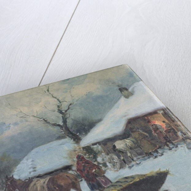 Sleighs in Front of a House, 1930 by Adam Setkowicz