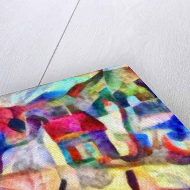 green window, yellow wall, red roof by Alex Caminker