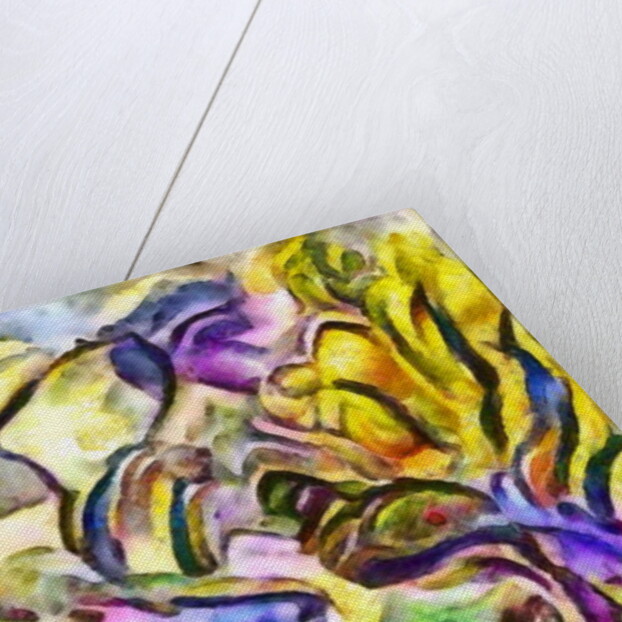 Forest landscape with river, 2017 by Alex Caminker