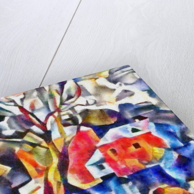 The houses behind the tree, 2017 by Alex Caminker