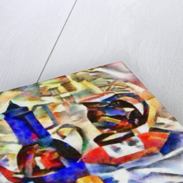 Blue decanter and blue сup, 2017 by Alex Caminker