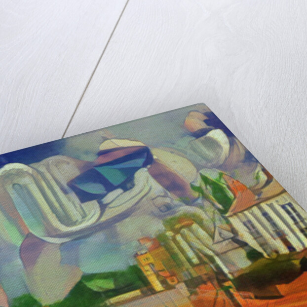 canal boat at trent lock - de chirico by Mark Gordon