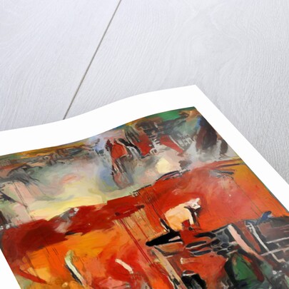 red landscape with cow by Mark Gordon