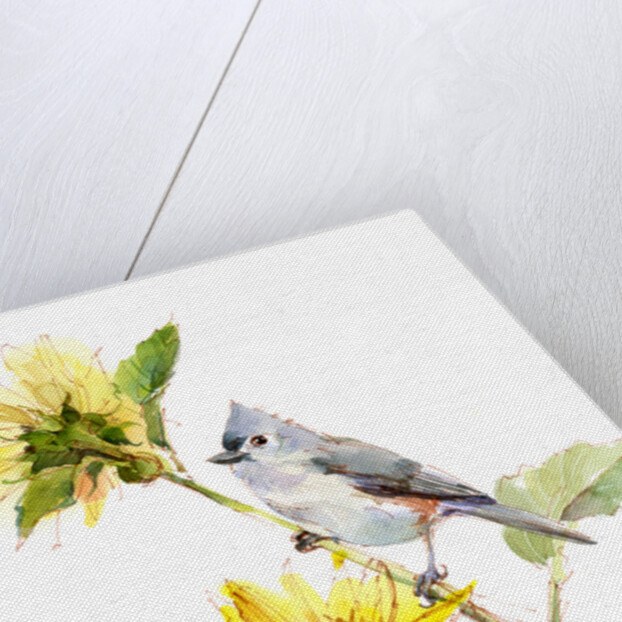 Titmouse with Sunflower, 2016 by John Keeling